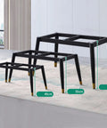 Hella Sturdy Heavy Duty Rectangular Metal Table Legs With Fully Adjustable Steel Frame shown in various heights, perfect for DIY workstations.
