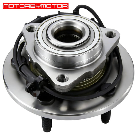 Front Wheel Bearing And Hub Assembly With Five Lugs For 2002 To 2005 Dodge Ram 1500 With ABS Low Runout OE Direct Replacement Hub
