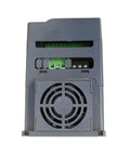 Back view of Variable Frequency Drive 220V 2.2KW 3HP 10A Inverter For Spindle Motors; fan and wire connectors visible; black unit
