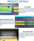 Top Tier Automatic Heat Shrink Tube Cutter, Heavy Duty Electric Cable Trimming Machine LCD panel and operation buttons.