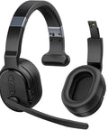 Trucker Bluetooth Headset With Noise Canceling Microphone And Long Battery Life Wireless Headphones With Detachable Ear Pad