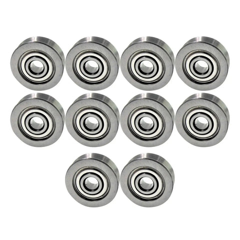Rock Solid V Groove Roller Wheels With Smooth Ball Bearings And Zero Hassle Wire Track Guides Made From Carbon Steel for sliding panels.
