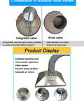Comparison of exhaust hood valves for Rock Solid 360 Degree Articulated Dust Collection Arm With Hood Heavy Duty Flexible Fume Extractor 150 Cm Length 160 Mm Opening.