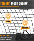 Close-up of backyard baseball batting cage durable polyester netting with frame for hitting and pitching practice 30ft x 10ft x 8ft