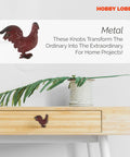 Score That Rustic Look Instantly With This Set Of Two Red Rooster Metal Knobs Made As Top Tier Dresser Pulls And Cabinet Hardware For A Quick Home Makeover You Gonna Totally Love. Display of vintage red rooster knob on a light wood drawer.