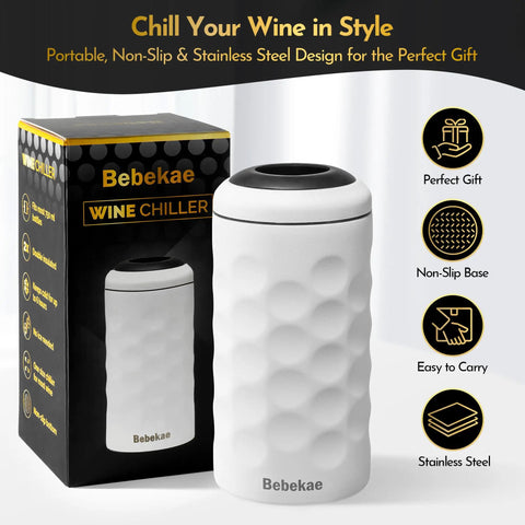 Double Wall Vacuum Insulated Wine Bottle Chiller Keeps Your Sip Dead Froze For Six Hours Skip The Ice Water Drama Sleek Stainless Steel Vessel.