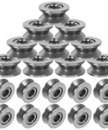 20 Pack V Groove Pulleys For Gate Tracks With Deep Groove Ball Bearings Heavy Duty Wear Resistant Roller Bearings smooth gliding design