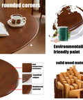 Heavy Duty Wood Lazy Susan Turntable For Round Tables 360 Smooth Spin Serve Food Without The Drama White showing rounded corners and solid wood material.