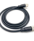 M12 8 Pin Double Female Connector Cable A Code Straight Circular Molded Cable IP67 Waterproof Unshielded PVC 1 Meter