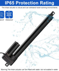 24 Volt Linear Actuator with 6 Inch Stroke and Rock Solid 440 Pound Push Pull Capability Heavy Duty IP65 Waterproof Electric Motor