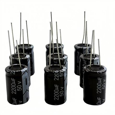 Heavy Duty Aluminum Electrolytic Capacitor Kit featuring a 25 value assortment of black capacitors rated from 1000uF to 10000uF.