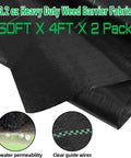 3.2 oz Heavy Duty Weed Barrier Landscape Fabric For Gardening And Farming 4 Ft By 100 Ft Ground Cover close-up with texture details