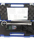 Portable Velocity Flow Meter For Water Testing, Easy To Use Flow Gauge Ranging From 0.01 To 5.00 Meters Per Second in blue case