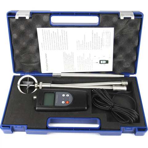 Portable Velocity Flow Meter For Water Testing, Easy To Use Flow Gauge Ranging From 0.01 To 5.00 Meters Per Second in blue case