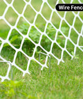 Heavy Duty 6 Inch U-Shaped Landscape Staples Set, 120 Pack, 11 Gauge Galvanized Steel Garden Stakes securing wire fence on grass
