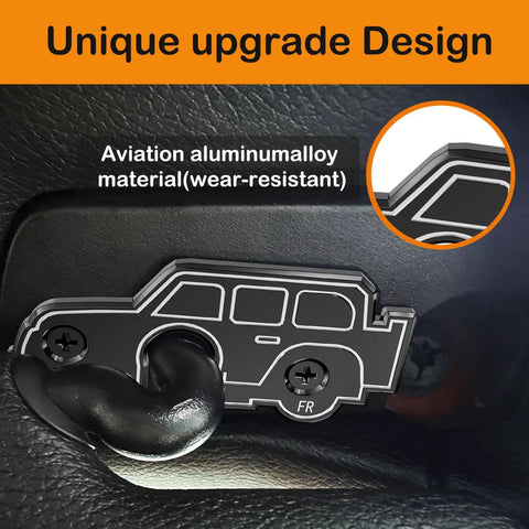 Top Shelf Kickin Sun Visor Repair Kit For Jeep Wrangler Jl Jk And Gladiator Vehicles 2018 To 2023, black aluminum bracket design