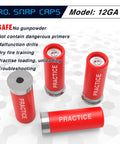 12 Gauge Snap Caps Training Dummy Rounds, Reusable Dry Fire Practice Rounds Close To Real Weight For Safe Loading, 6 Pack