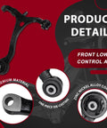 Front Upper Lower Control Arm Kit With Ball Joints And Tie Rods For Hyundai Kia 14Pcs Suspension Repair Set Replacing 51360TA0000 OEM Upgrade front lower control arm
