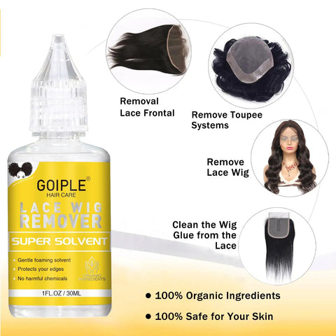 Waterproof Lace Front Wig Glue Kit 1.28oz With Remover Flower Scent Hair Wax Stick Edge Control Wax Elastic Bands Dual Brushes Wig Caps And Tools For A Tight No Slip Secure Wear, lace wig remover solvent with instructions