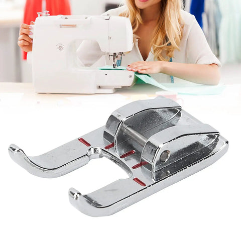 Stainless Steel Opening Patch Presser Foot With Clear View Stitching For Most Household Sewing Machines Must Have Side Cutter For Edge Finishing And A Breeze For Embroidery Appliques And Monograms, on sewing machine