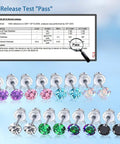 Top Shelf Implant Grade Titanium Screw Back Earrings in various colors with pass Ni release test results.