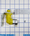 Ice Machine Water Valve Replacement IH9124 000009124 with bracket and screw, compatible with select ice makers, shown on grid background
