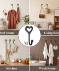12 Pack Heavy Duty Cast Iron Coat Hooks Wall Mounted Black Workhorse Wall Storage For Coats Bags Built Tough For The Daily Grind With A Sleek Flat Black Finish That Lasts In Any Room in various home settings.