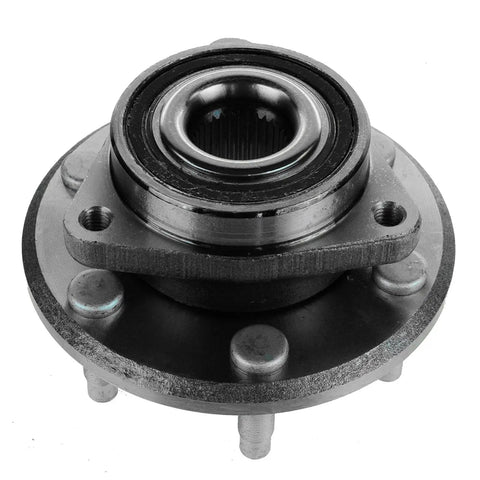 Front Wheel Bearing Hub Assembly Direct Replacement Heavy Duty Construction profile view with ball bearing and mounting holes.