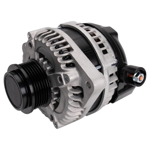 Direct Fit Premium Alternator With Plug And Play Install And Sweet Electrical Output OEM Replacement 11775 side view with pulley.