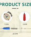 Product size diagram of Heavy Duty Washer Suspension Rods Kit Wh16x26908 Wh16x26909 showing dimensions of each part in inches.