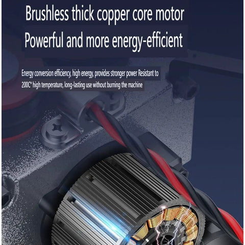Zero Hassle Cordless Wire Stringing Machine And Electric Cable Puller With Two Battery Packs features a brushless copper core motor.