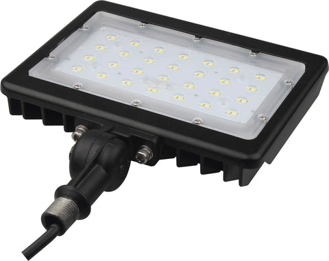 Heavy Duty Led Flood Lights 6 Pack 50 Watt Brushed Bronze Outdoor Security Spotlight 3000K Warm White Waterproof side view image
