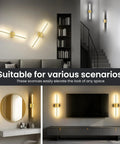Two Pack Battery Operated Wall Sconces With Remote Control 10000mAh shown in living room and hallway settings