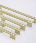 Boss Level Brushed Brass Cabinet Pulls Featuring A Knurled Grip Texture Premium Kitchen Drawer Handles With Damn Tough Corrosion Defense Solid 10 Pack set of five different sizes