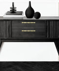 Bamboo Shape Zinc Alloy Drawer Pulls In Brushed Gold Finish 4.96 Inch Length 3 Inch Center To Center Hole on dark cabinet
