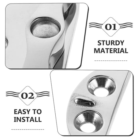 Close-up of the Rock Solid 45Mm Round Boat Latch Crafted From Marine Grade 316 Stainless Steel showing sturdy material and installation holes.
