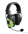 Bluetooth Hearing Protection Earmuffs With Aware Technology Passthrough Audio Omnidirectional Mics All Day Battery Headband Style Safety Green