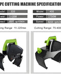 Dual-Model Automatic Pipe Cutting Machine With Two Saw Blades For 15-400mm Pipes, DIY Model A And Industrial Model B, dual views