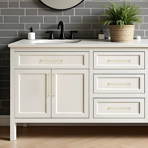 Top Notch Polished Brass Cabinet Pulls Rock Solid Drawer Handles By 12 Inch Center To Center Spacing Knockout Appearance For Contemporary Kitchen Renovation And Bath Upgrade 5 Pack on white cabinet