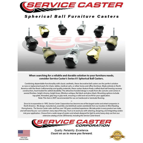 Rock Solid 2 Inch Swivel Ball Caster Wheels For Smooth Furniture Gliding With Killer Antique Brass Hood Finish And 5/16 Threaded Stem That Handles 300 Lbs Easy Set Of 4 displayed in various angles.