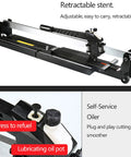 1200mm Manual Ceramic Tile Cutter Pro Grade With All Steel Frame Foldable Design showing retractable stent and self-service oiler
