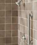 24 Inch Stainless Steel Bathroom Grab Bar In Brushed Nickel, Heavy Duty Safety Bar With Comfort Grip Pad, Supports Up To 500 Lbs