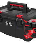 Stack N Roll Modular DIY Toolbox For Home Projects, Lightweight Yet Durable, Water Resistant Black Organizer, Stackable