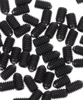 50 Pack M4x6 Ball Head Plunger Bolts Spring Loaded Stainless Steel Set Screws Heavy Duty Grub Fasteners on white background.