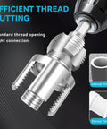 Dual Function Pipe Threader Tool For 1/2 Inch Plastic Pipes, Internal And External Threading, Drill Compatible To Speed Up Work, Heavy Duty Alloy Steel Construction, Pro DIY Pipe Fitting Tool on drill