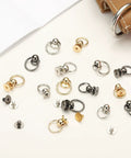 Dope Light Gold Screwback Round Head Rivets With Single Ring For Leather Crafting Durable Zinc Alloy Hardware Kit assorted colors set.