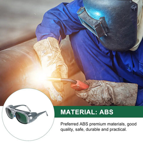 Two Piece Electric Welding Glasses And Tough As Nails Safety Goggles Featuring A Scratch Resistant Coating Made For Serious Welders using welding tools.