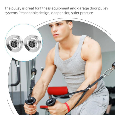 Heavy Duty Replaceable Cable Pulley Wheels 10 Pack Smooth As Butter Aluminum Alloy Lifting Blocks Tough As Nails for Friction Reduction, gym use.