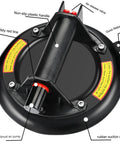 8 Inch Glass Suction Cups Set Of 2 With Carrying Case Vacuum Lift For Large Glass Up To 330 Lbs showing detailed design
