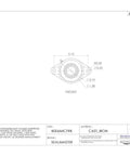 1-3/8 INCH CARTRIDGE UNIT 2 BOLT BALL BEARING FLANGE MOUNT featuring cast iron housing, front view with measurements.